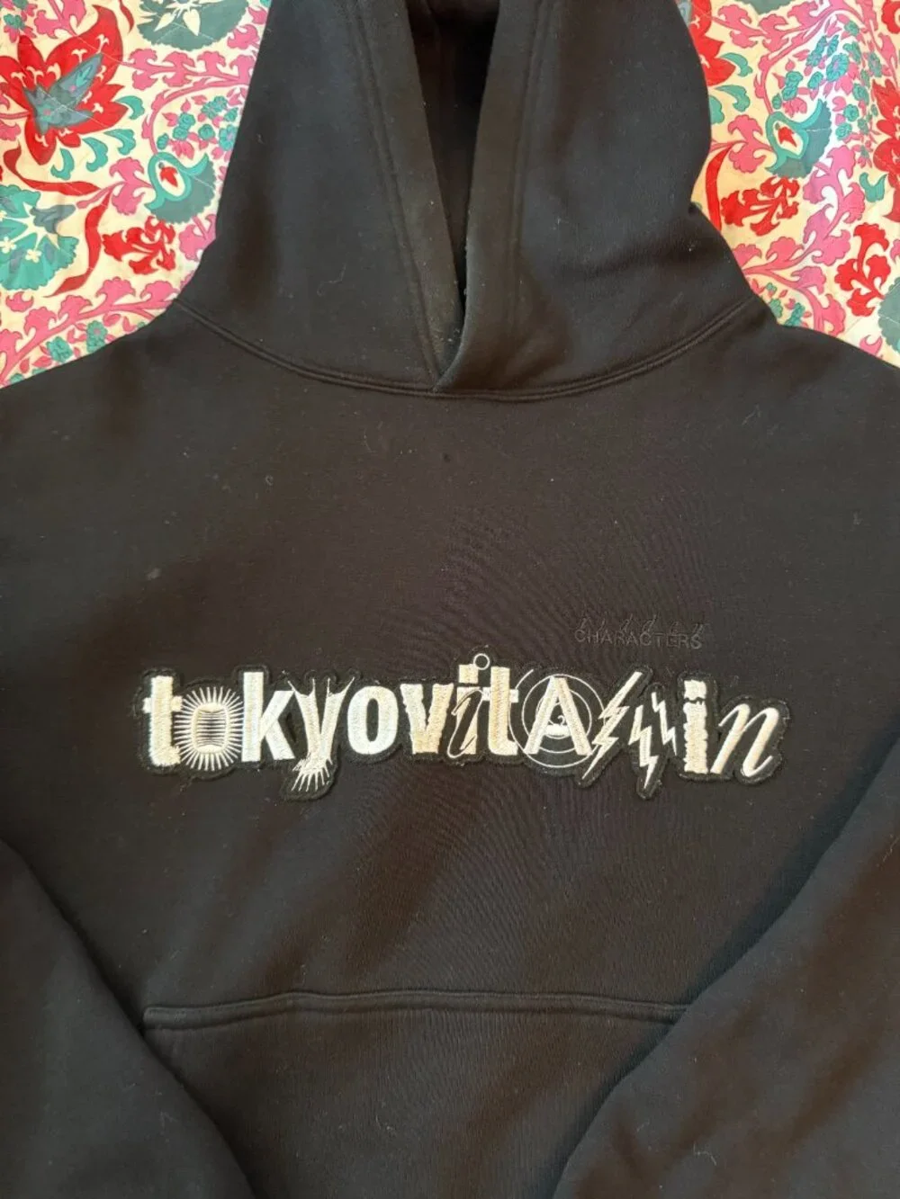 tokyovitamin 6 Characters Black Hoodie Graphic Streetwear Pullover